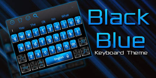 Classic Black Blue Keyboard Theme स्क्रीनशॉट 5