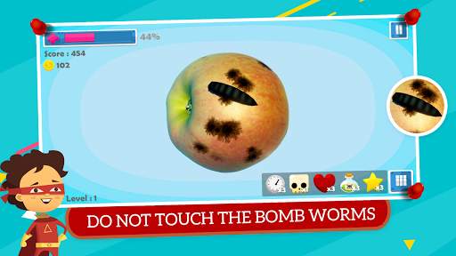 Apple Guard: Worm Attack Protect Games screenshot 5