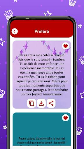 Cartes d’anniversaire Messages screenshot 3