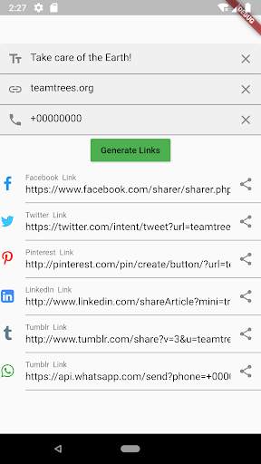 Social Link Generator screenshot 1