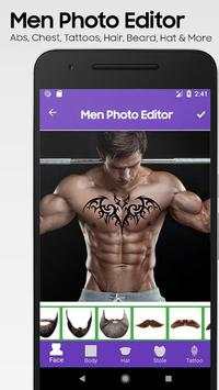 Men Photo Editor : Hair styles,Abs,Mustache,Beard 1 تصوير الشاشة