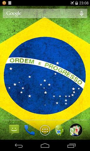 Flag of Brazil Live Wallpaper screenshot 2