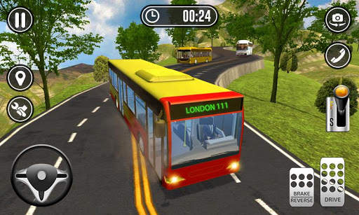 Risky Mountain Bus Racing 3D screenshot 2