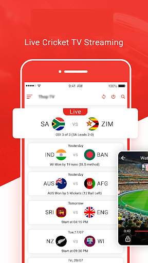 Live Cricket TV - Live Cricket Score screenshot 1