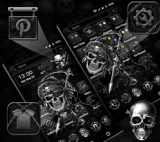 Skull Devil Launcher Theme screenshot 3