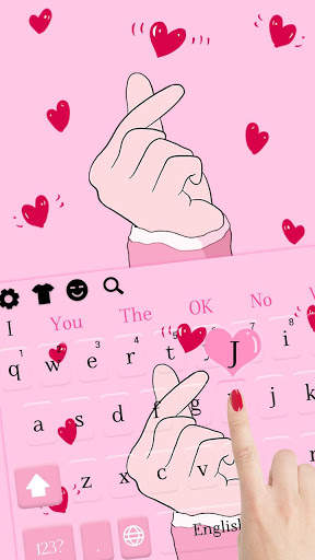 Finger Heart Love Keyboard screenshot 2