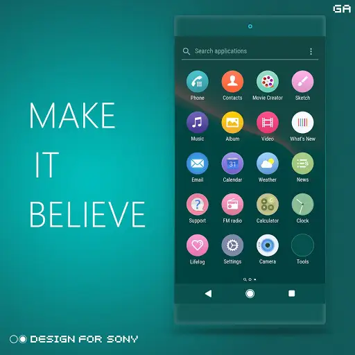 XPERIA ON™ | O Cyan Theme 🎨Design For SONY screenshot 5