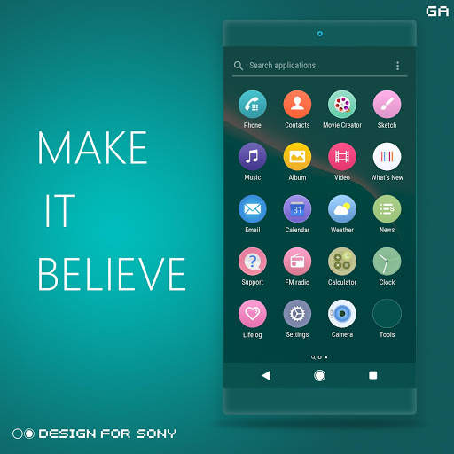 XPERIA ON™ | O Cyan Theme 🎨Design For SONY screenshot 5