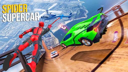 Superhero Car spider Racing screenshot 3