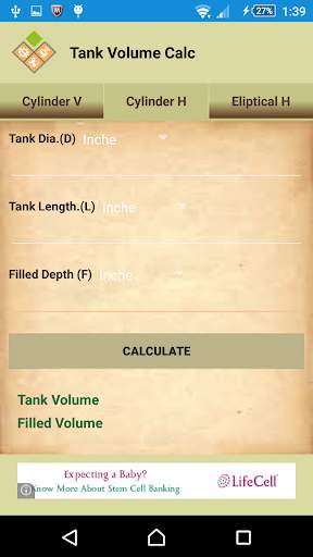 Volume Calculator of Tank screenshot 1