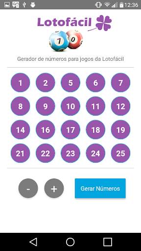 Lotofácil - Gerador de Bolas screenshot 2