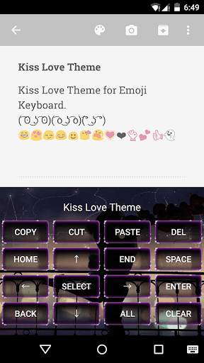 Kiss Love Emoji Keyboard Theme screenshot 3