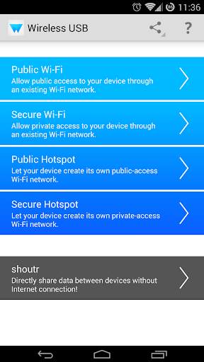 Wireless USB et Tethering screenshot 1