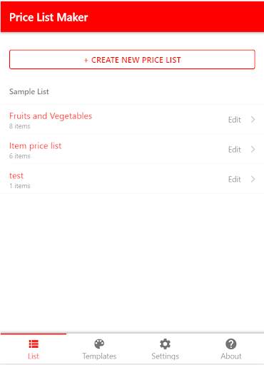 Price List Maker Free screenshot 4