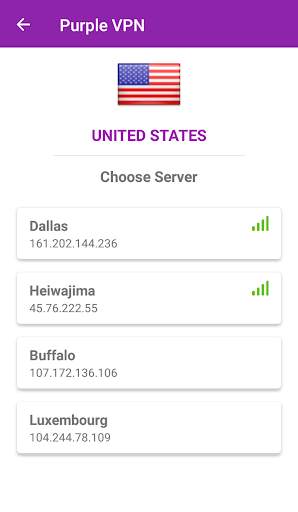 Purple VPN screenshot 2