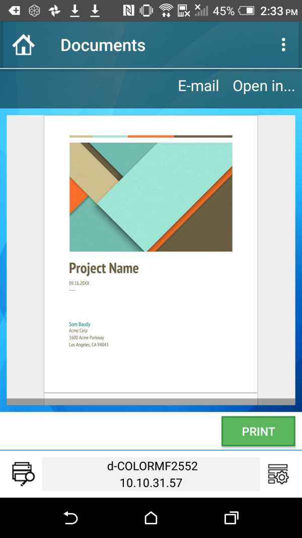 Olivetti Mobile Print screenshot 3