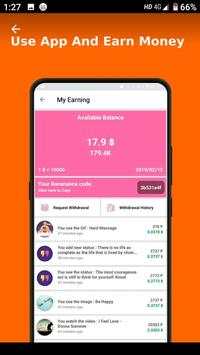 Social Media Status App - Share and Earn Money स्क्रीनशॉट 7