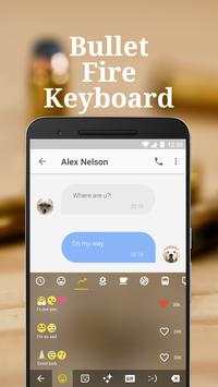 Bullet Fire Emoji Keyboard Theme for Facebook screenshot 3