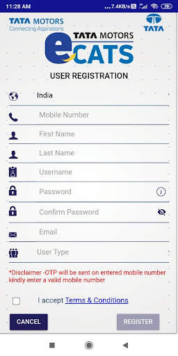 eCATS Mobile Application screenshot 3