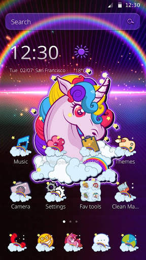 Dreamy Unicorn Rainbow Theme screenshot 4