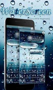 3D Blue Water Screen Droplets Keyboard Theme screenshot 1