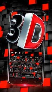 3D Red Black Keyboard Theme screenshot 3