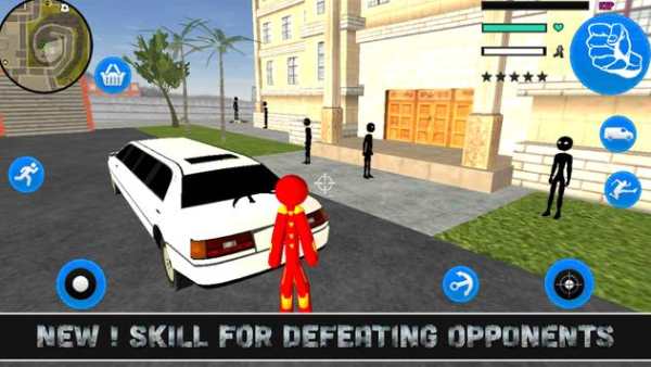Battle Iron Stickman 3 Gangster Crime - Rope Hero screenshot 3