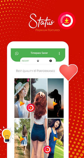 Timepass saver - status downloader for whatsapp स्क्रीनशॉट 1