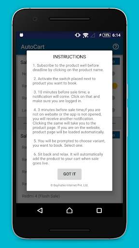 Redmi note 5 flash sale: Auto buy note 5 5a Mi TV screenshot 2