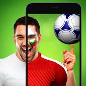Sepak Bola Sepak Bola Foto T-Shirt Editor Montase logo