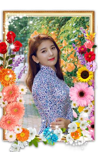 Flowers photo frames : rose flower photo editor screenshot 2