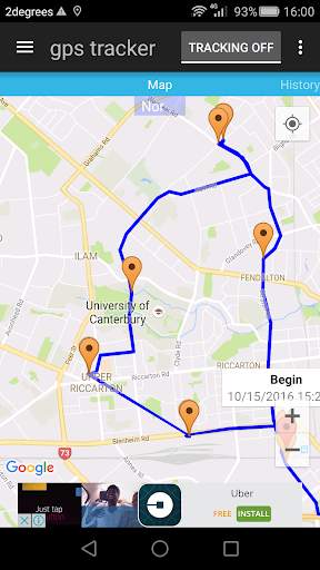 Mini GPS tracker स्क्रीनशॉट 1