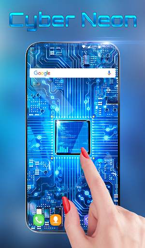 Cyber Neon Animated Keyboard + Live Wallpaper screenshot 2