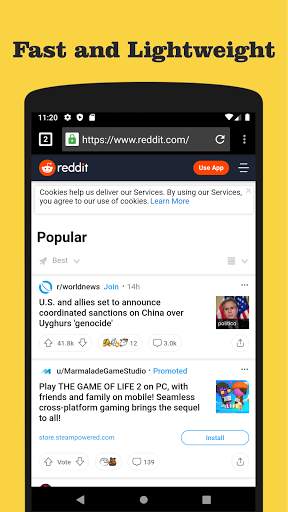 Free Browser - Unblock VPN Browser screenshot 2