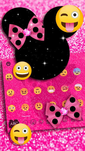 Cute Bowknot Keyboard Theme screenshot 3