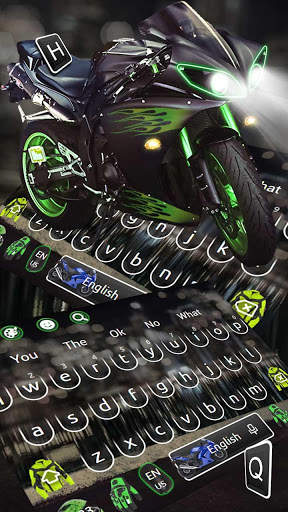 Black Motorbike Keyboard Theme screenshot 2