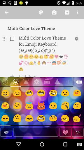 Multicolor Emoji Keyboard Skin скриншот 2