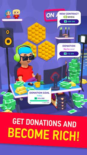 Idle Streamer: Tuber permainan screenshot 2
