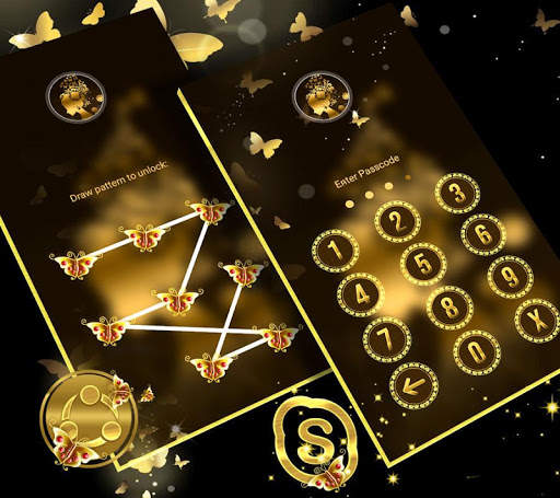Gold Butterfly Girl Launcher Theme скриншот 4