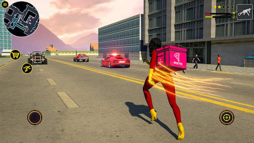 Spider Girl Moto Bike - Pizza Delivery Food Games screenshot 6