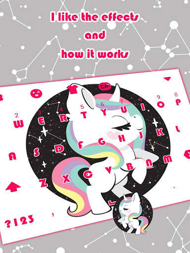 Horoscope Unicorn Emoji Keyboard Theme screenshot 3