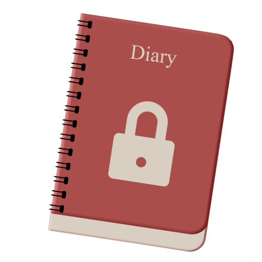 Diary with Lock : Secret diary with password lock icon