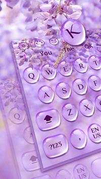 Purple Drop Flower keyboard 1 تصوير الشاشة