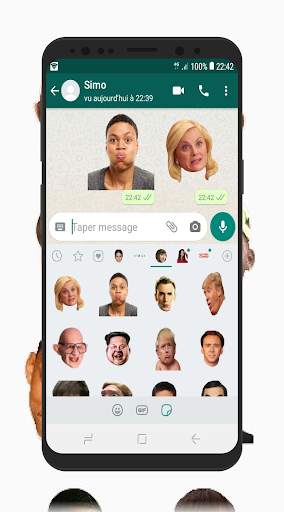 WAstickerApps Emojis Celebrity Memes Funny face screenshot 3