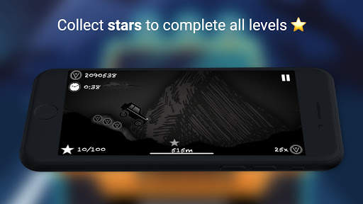 Hill Racing 2D: Night Climb screenshot 3