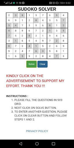 Sudoko Solver - World Fastest screenshot 2