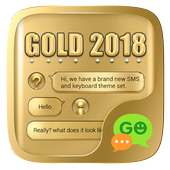 (FREE) GO SMS GOLD 2018 THEME on 9Apps