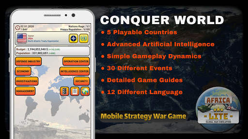 Global War Simulation - Africa LITE screenshot 1