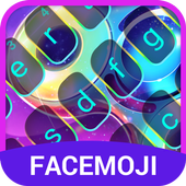 Neon Emoji Keyboard Theme for Fidget Spinner icon