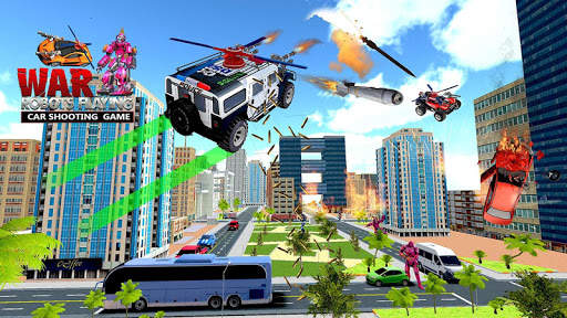 Grand Robot Flying Car 3D Transform Robot Game screenshot 3